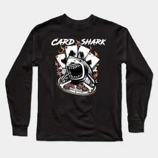 Vintage Card Shark Poker Player  - Awesome Gift Long Sleeve T-Shirt